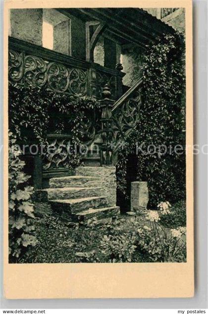 Lauenstein Oberfranken Burg Lauenstein Wehrgangtreppe