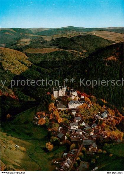 Lauenstein Oberfranken Burghotel Lauenstein Fliegeraufnahme