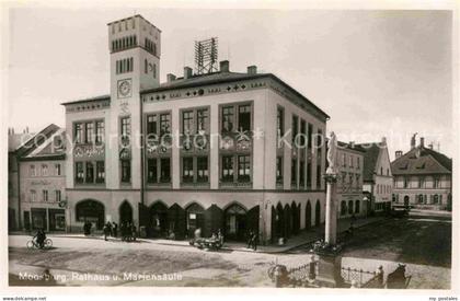 Moosburg Isar Rathaus Mariensaeule