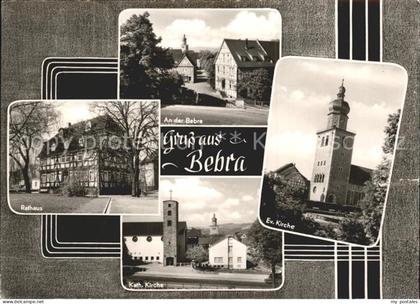 Bebra An der Bebra Rathaus Katholische Kirche Evangelische Kirche