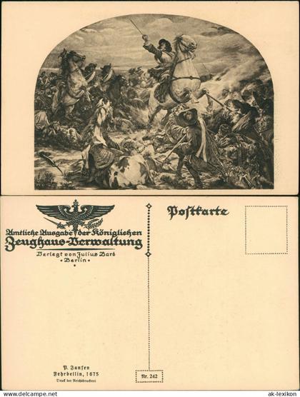 Ansichtskarte Berlin Zeughaus Schlacht Fehrbellin 1675 1918