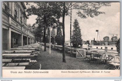 (Berlin) 058, Berlin, Gruss aus Nieder-Schöneweide, Grand-Restaurant Kyffhauser, Besitzer R Tismer