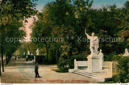 Berlin Siegelallee mit Standbildern Statuen