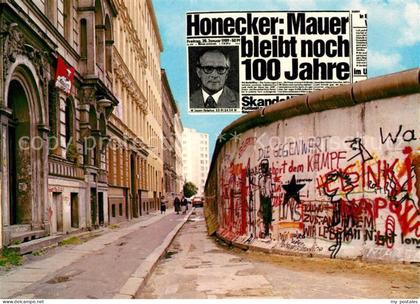 Berliner Mauer Berlin Wall Sebastianstrasse Honecker