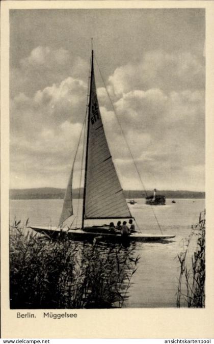 CPA Berlin Köpenick, Müggelsee, Segelboot auf dem Müggelsee in Berlin