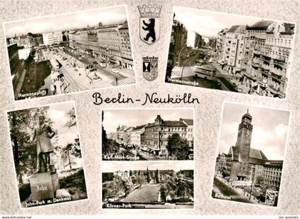 Neukoelln Berlin Hermannsplatz Hermannstrasse Jahn Park mit Denkmal Koerner Park