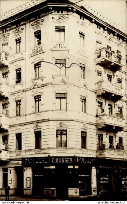 Photo CPA Berlin Prenzlauer Berg, Prenzlauer Allee Ecke Immanuelkirchstr., Zigarrengeschäft Paul Juhl