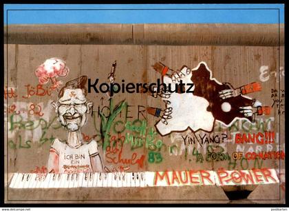 ÄLTERE POSTKARTE BERLIN MAUER WALL GRAFFITY KOCHSTRASSE BERLINER MAUER THE WALL LE MUR Art cpa Ansichtskarte postcard AK