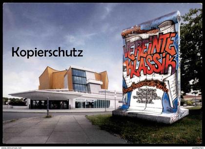 KARTE BERLIN VEREINTE KLASSIK STÜCK BERLINER MAUER KONZERTHAUSORCHESTER PHILHARMONIKER LE MUR THE WALL Ansichtskarte