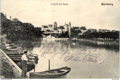 Bernburg - Schloss mit Saale