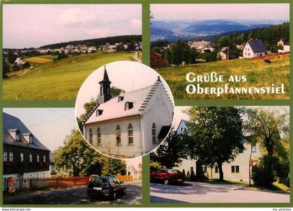 Oberpfannenstiel Bernsbach Muehlwiese Aueblick Kirche Pfarrhaus Alte Schule
