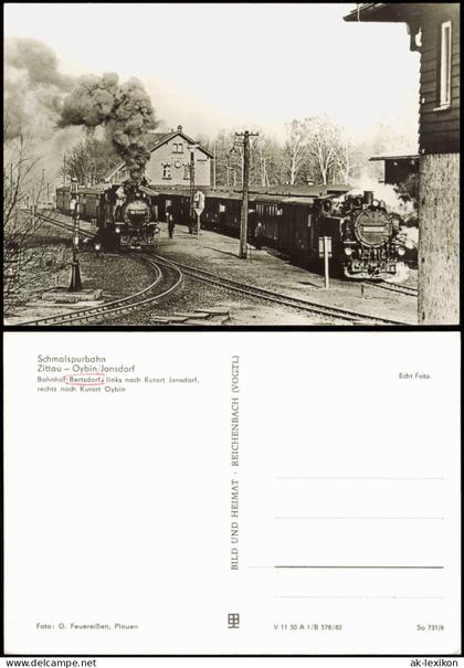 Bertsdorf-Hörnitz Schmalspurbahn Zittau-Oybin, Bahnhof Bertsdorf 1982