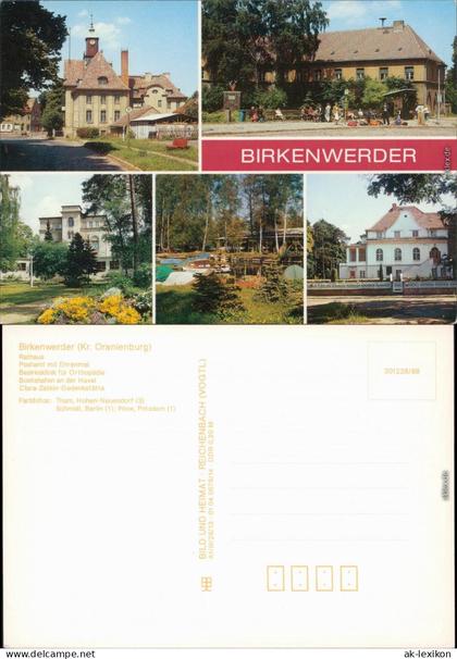 Birkenwerder  Bezirksklinik, Bootshafen Havel, Clara-Zetkin-Gedenkstätte 1988