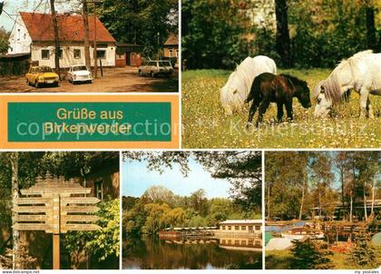 Birkenwerder Gaststaette Briesekrug Ponyzucht Gaststaette Boddensee Bootshafen
