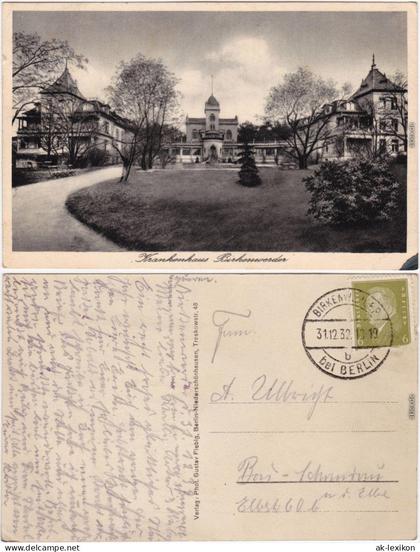 Birkenwerder Partie am Krankenhaus Ansichtskarte Oranienburg Berlin  1931