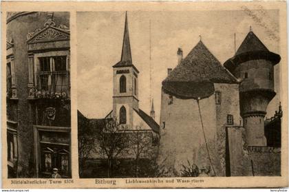 Bitburg - Liebfrauenkirche und Wasserturm