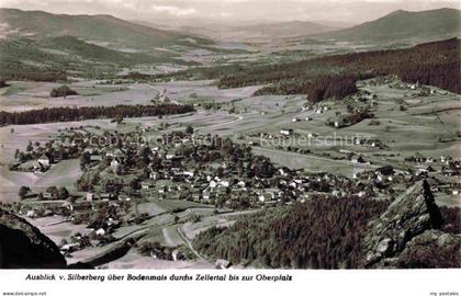 Bodenmais Regen Bayern Blick vom Silberberg auf Bodenmais und Zellertal