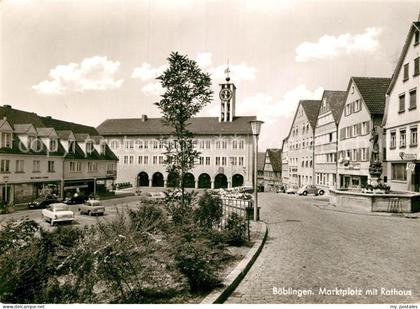 Boeblingen Marktplatz mit Rathaus Brunnen