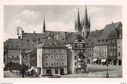Adolf-Hitler-Platz Eger Böhmen Mähren Postkarte