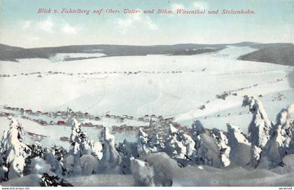 Blick v. Fichtelberg auf Ober- und Böhm. Wiesenthal und Stolzenhahn AK