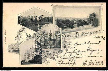 AK Boitzenburg u. M., Kirche, Schloss, Landschaft