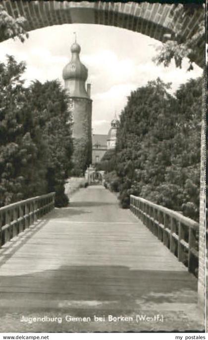 Gemen Borken Westfalen NRW bei Borken Burg ungelaufen ca. 1955