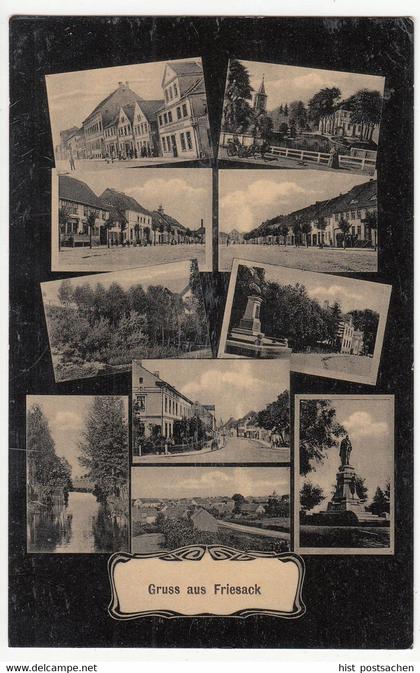 (113288) AK Gruß aus Friesack, Mehrbildkarte, vor 1945