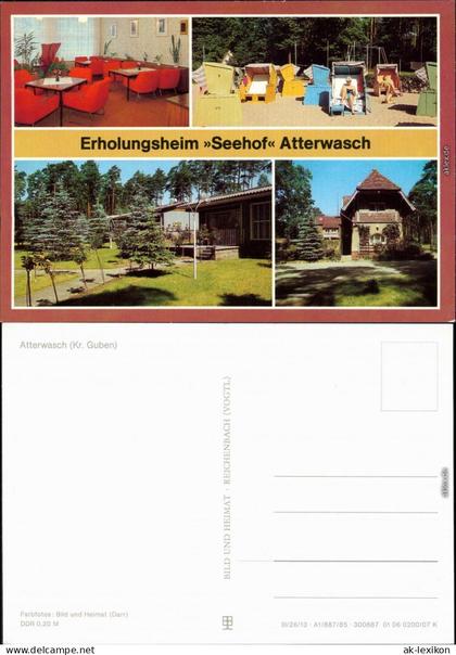 Ansichtskarte Atterwasch-Schenkendöbern Ferienheim "Seehof" 1985