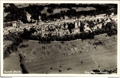 CPA Baruth in der Mark, Luftaufnahme von Stadtansicht, Häuser, Felder