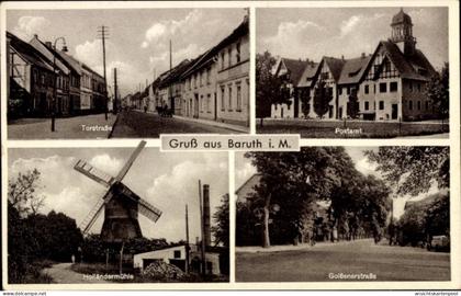 CPA Baruth in der Mark, Torstraße, Postamt, Holländermühle, Golßenstraße