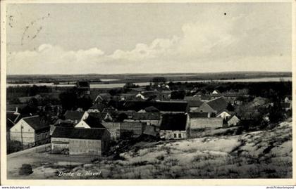 CPA Deetz Groß Kreutz an der Havel, Panorama von der Ortschaft