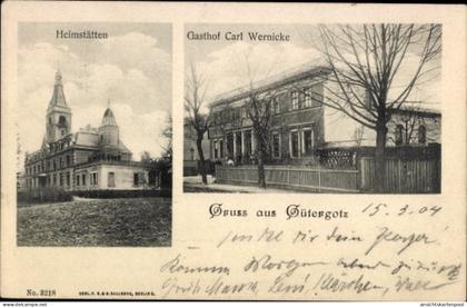 CPA Gütergotz Stahnsdorf Brandenburg, Heimstätten, Gasthof Carl Wernicke