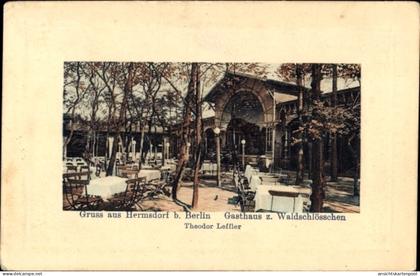 CPA Hermsdorf Münchehofe in Brandenburg, Gasthof zum Waldschlößchen