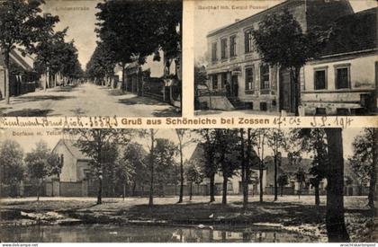 CPA Schöneiche Zossen in Brandenburg, Schöneiche bei Zossen, Lindenstraße, Gasthof Inh. Ewald Poss