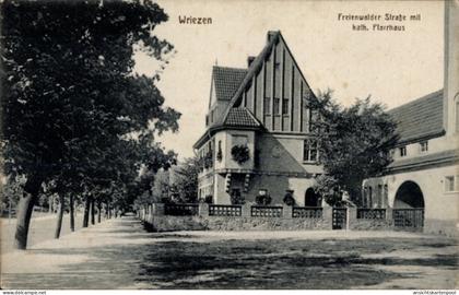 CPA Wriezen im Oderbruch, Freienwalder Straße, Katholisches Pfarrhaus