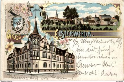 Gruss aus Elsterwerda - Litho