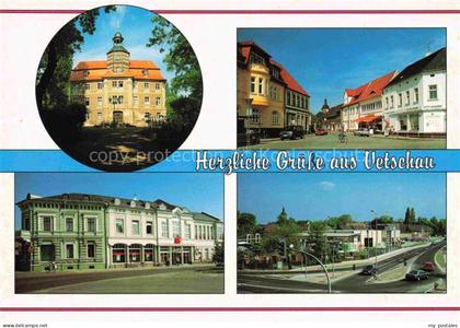 Vetschau Spreewald Brandenburg Schloss Cottbuser-Strasse Sparkasse Strassenszene