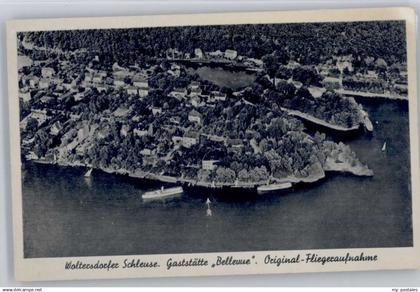 Woltersdorf Erkner Fliegeraufnahme Gaststaette Bellevue