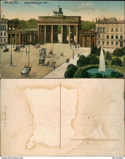 Ansichtskarte Mitte-Berlin Brandenburger Tor 1915