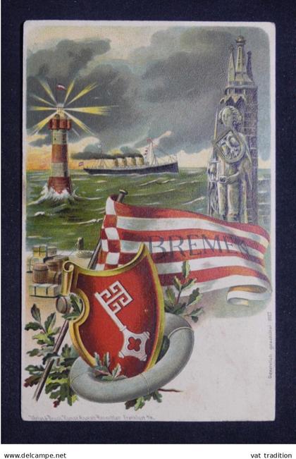 ALLEMAGNE - Carte postale illustrée aux couleurs de Brême - J 109