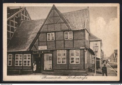 Künstler-AK Bremervörde, Kirchenstrasse