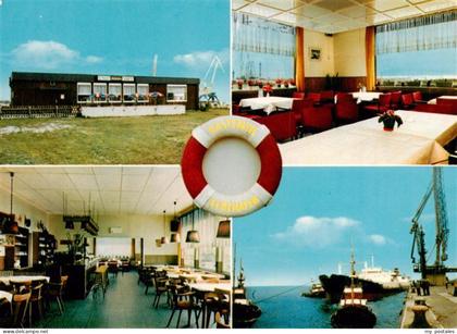 Brunsbuettel Gaststaette Elbehafen Kai Rettungsring