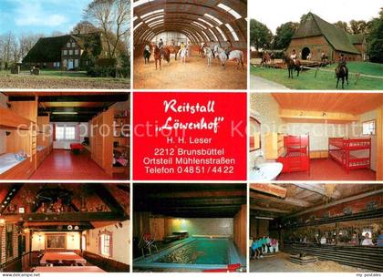 Brunsbuettel Reitstall Loewenhof Reithalle Schlafraeume Gaststube Hallenbad Rest