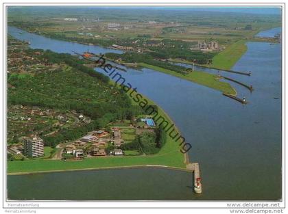 Brunsbüttel - Schleuse - Luftaufnahme - AK Grossformat