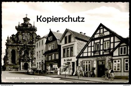 ÄLTERE POSTKARTE BÜCKEBURG LANGESTRASSE ZUR FALLE M. SCHECK WERBUNG 4711 WELT AM SONNTAG cpa AK Ansichtskarte postcard