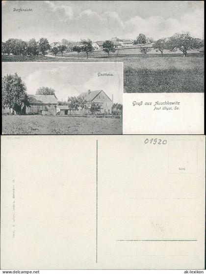 Auschkowitz-Burkau (Oberlausitz) Wukecy Porchow 2 Bild Stadt Gasthaus 1912
