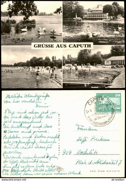 Ansichtskarte Caputh-Schwielowsee GRÜSSE AUS CAPUTH (DDR Mehrbildkarte) 1976