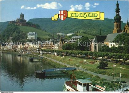 Cochem Mosel Uferpromenade Burg Cochem