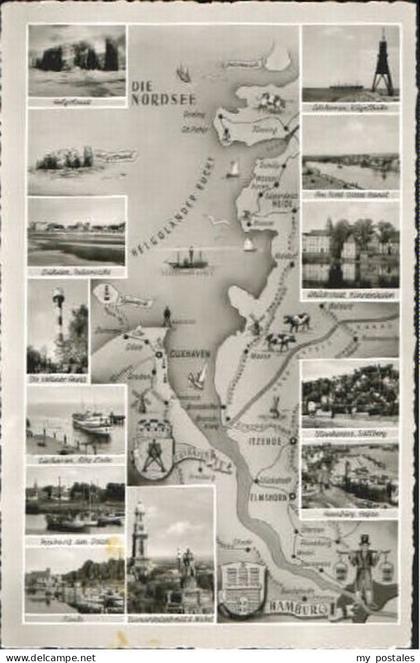 Cuxhaven Nordseebad Cuxhaven  ungelaufen ca. 1955