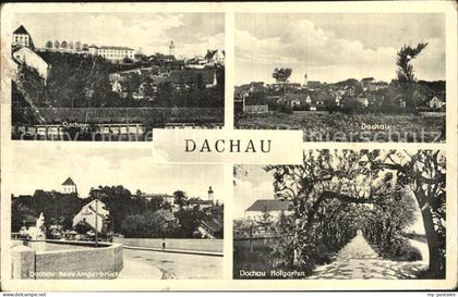 Dachau Teilansichten Amperbruecke Hofgarten